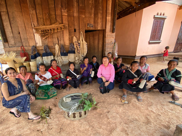 Indigenous Khmu Women Making Eco-Friendly Lao Vine Products